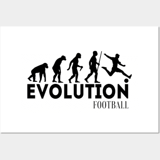 Evolution Of Football - footbal silhouette Posters and Art